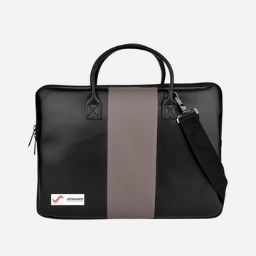 Executive Black Leather Laptop Bag